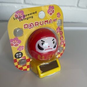 DARUMA Doll Solar Powered Swinging Toy - Red NEW IN BOX